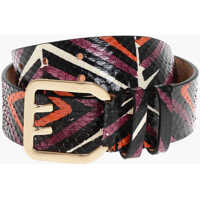Curele DSQUARED2 Abstract Patterned Snake Leather Belt 40Mm