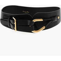 Curele Leather Belt With Golden Details 70Mm Femei