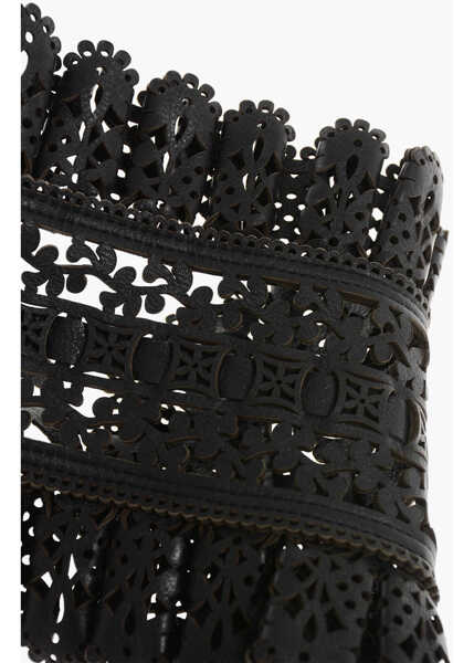 Curele DSQUARED2 Leather Corset Belt With Lace Design 180Cm Black Femei (BM 18497161) 3