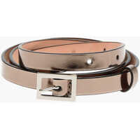 Curele Lamè Leather Slim Belt 10Mm Femei