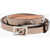 DSQUARED2 Lam&egrave; Leather Slim Belt 10Mm Silver