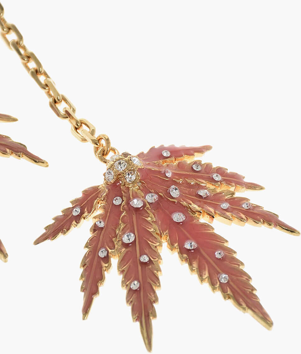 Cercei DSQUARED2 Chain Maxi Earrins With Rhinestone Pendants Gold Femei (BM 18497203) 2