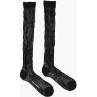 Sosete Solid Color Ribbed Long Socks Femei