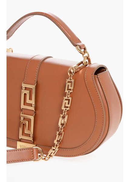 Genti de umar Versace Leather Greca Goddess Shoulder Bag With Golden Metal Detail Brown Femei (BM 18497242) 4