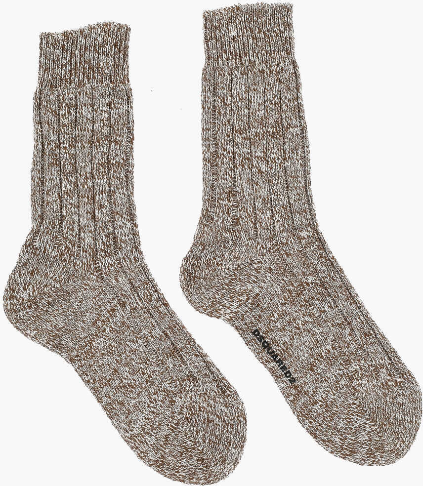 Sosete DSQUARED2 Linen Long Socks Beige Barbati (BM 18497338) 1