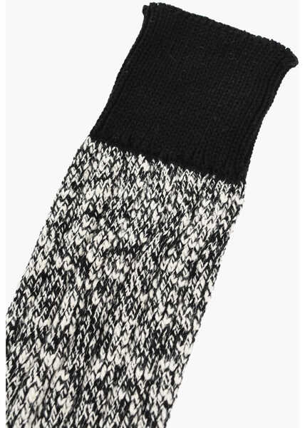 Sosete DSQUARED2 Two-Tone Maxi Socks Black & White Barbati (BM 18497353) 3