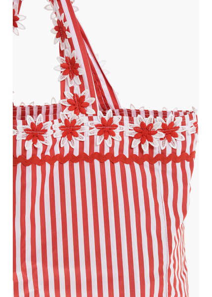 Genti de mana FLORA SARDALOS Awning Striped Canvas Bigbag Tote Bag Red Femei (BM 18497356) 3