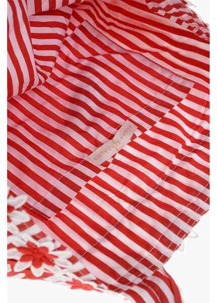 Genti de mana FLORA SARDALOS Awning Striped Canvas Bigbag Tote Bag Red Femei (BM 18497356) 4