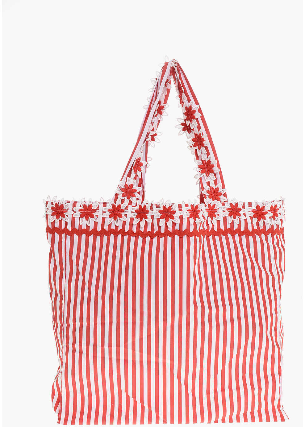 Genti de mana FLORA SARDALOS Awning Striped Canvas Bigbag Tote Bag Red Femei (BM 18497356) 1