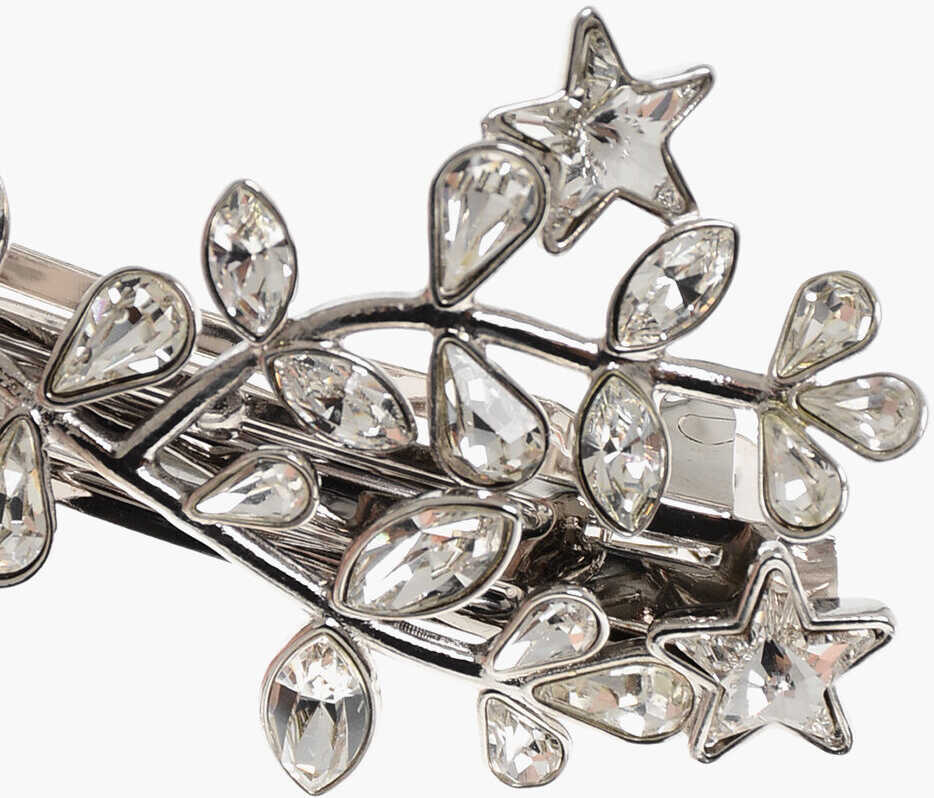 Caciuli DSQUARED2 Plant Pattern Hair Clip With Jewels Silver Femei (BM 18497368) 3