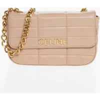 Genti de umar Quilted Leather Shoulder Bag With Golden Details Femei