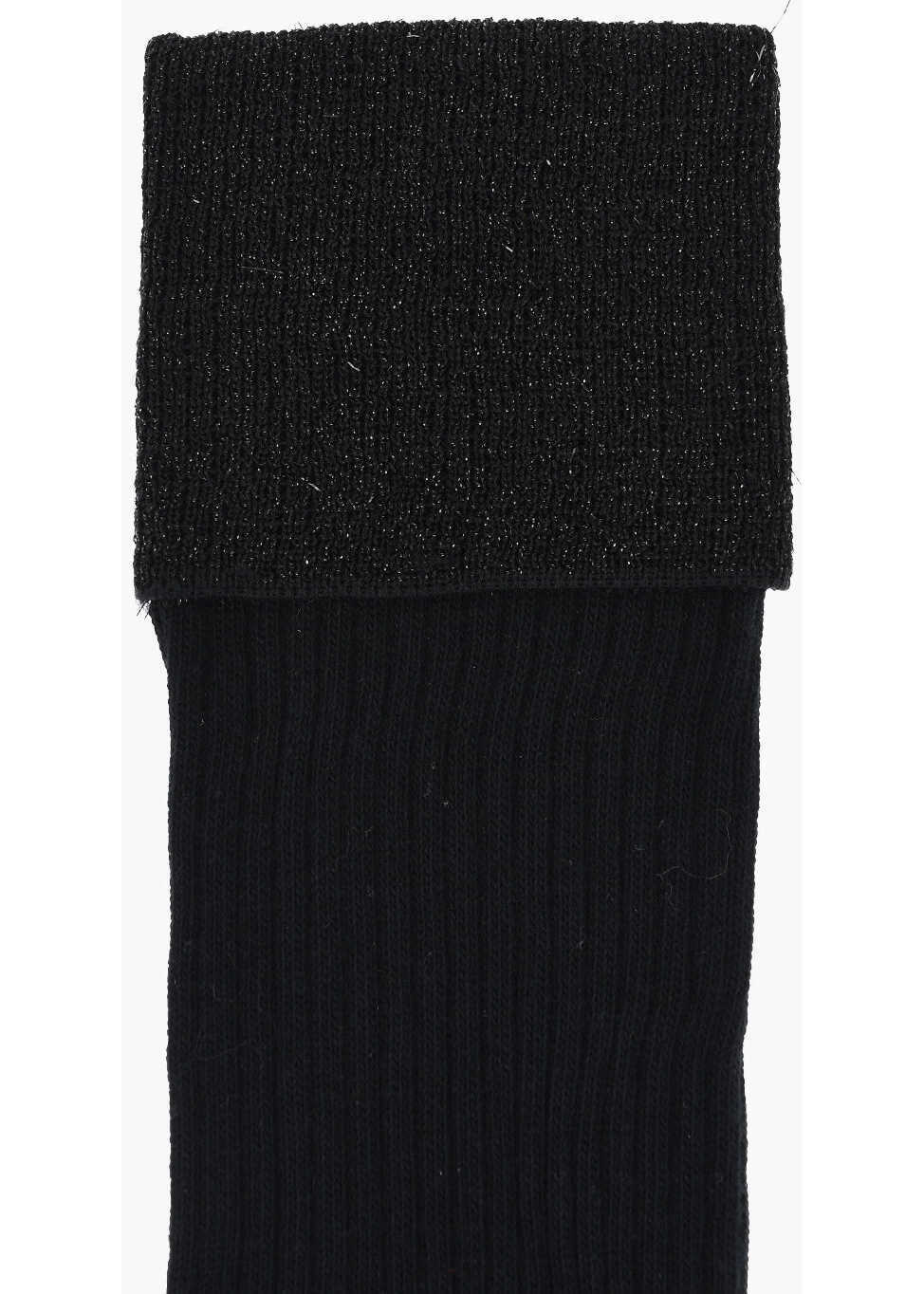 Sosete DSQUARED2 Ribbed Long Socks With Glitter Details Black Barbati (BM 18497392) 2