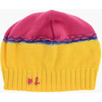 Caciuli Two Tone Beanie With Embroidery Monogram Barbati