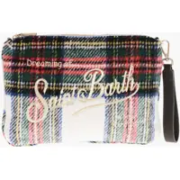 Genti plic Tartan Wool Blend Parisienne Clutch Femei
