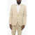 Neil Barrett Side Vents Notch Lapel 2-Button Blazer Beige