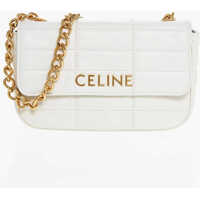 Genti de umar Quilted Leather Shoulder Bag With Golden Details Femei