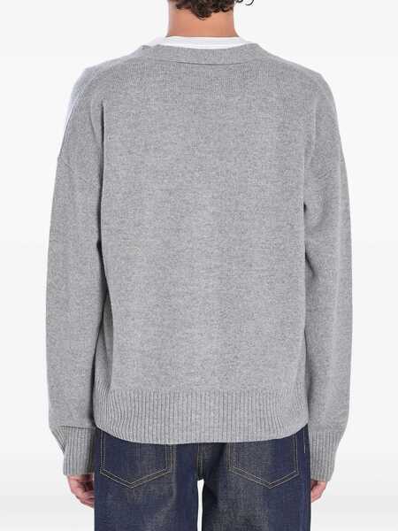 Cardigane AMI Paris Ami De Coeur Cardigan GREY Barbati (BM 18497596) 4