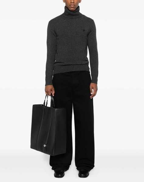 Pulovere AMI Paris Ami De Coeur Turtleneck Sweater GREY Barbati (BM 18497599) 2