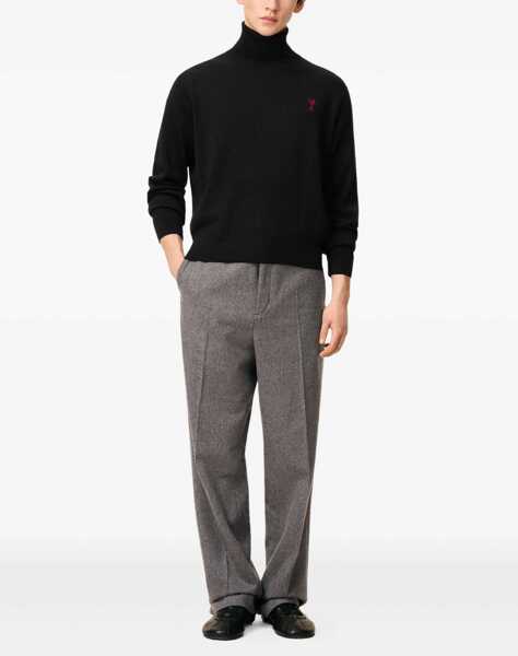 Pulovere AMI Paris Ami De Coeur Turtleneck Sweater BLACK Barbati (BM 18497602) 2