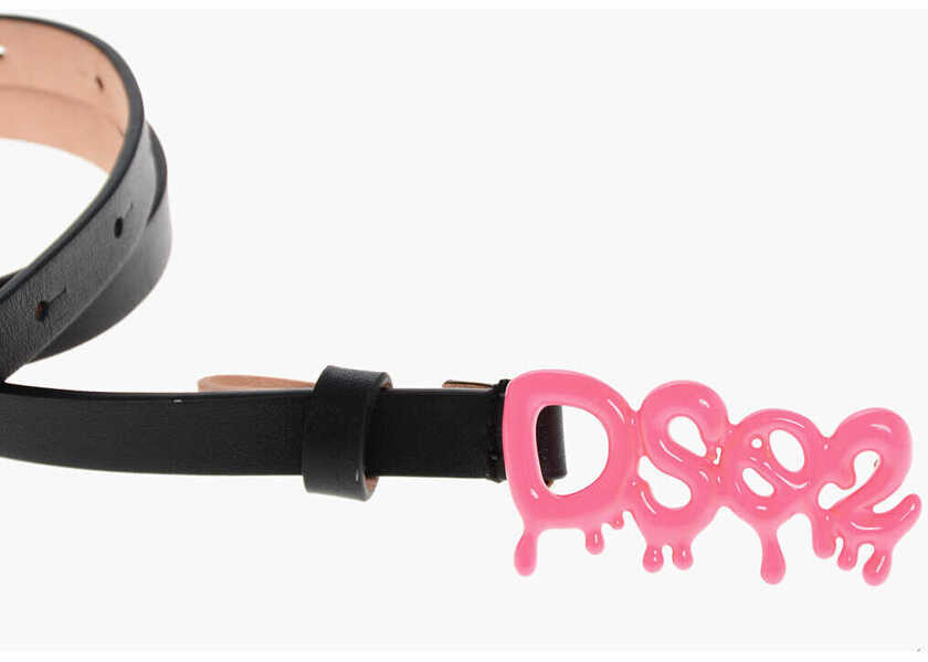Curele DSQUARED2 Leather Graffiti Belt 15Mm Black Femei (BM 18497623) 2