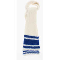 Esarfe Solid Color Mohair Blend Scarf With Contrasting Details Femei