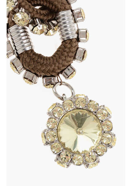 Cercei DSQUARED2 Maxi Single Clip-On Fabric Earring With Jewellery Green Femei (BM 18497641) 2