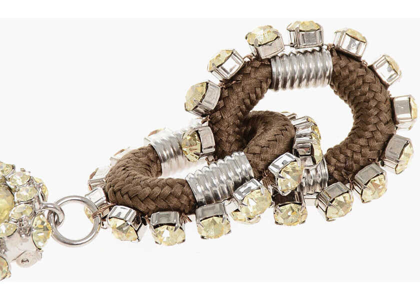 Cercei DSQUARED2 Maxi Single Clip-On Fabric Earring With Jewellery Green Femei (BM 18497641) 3