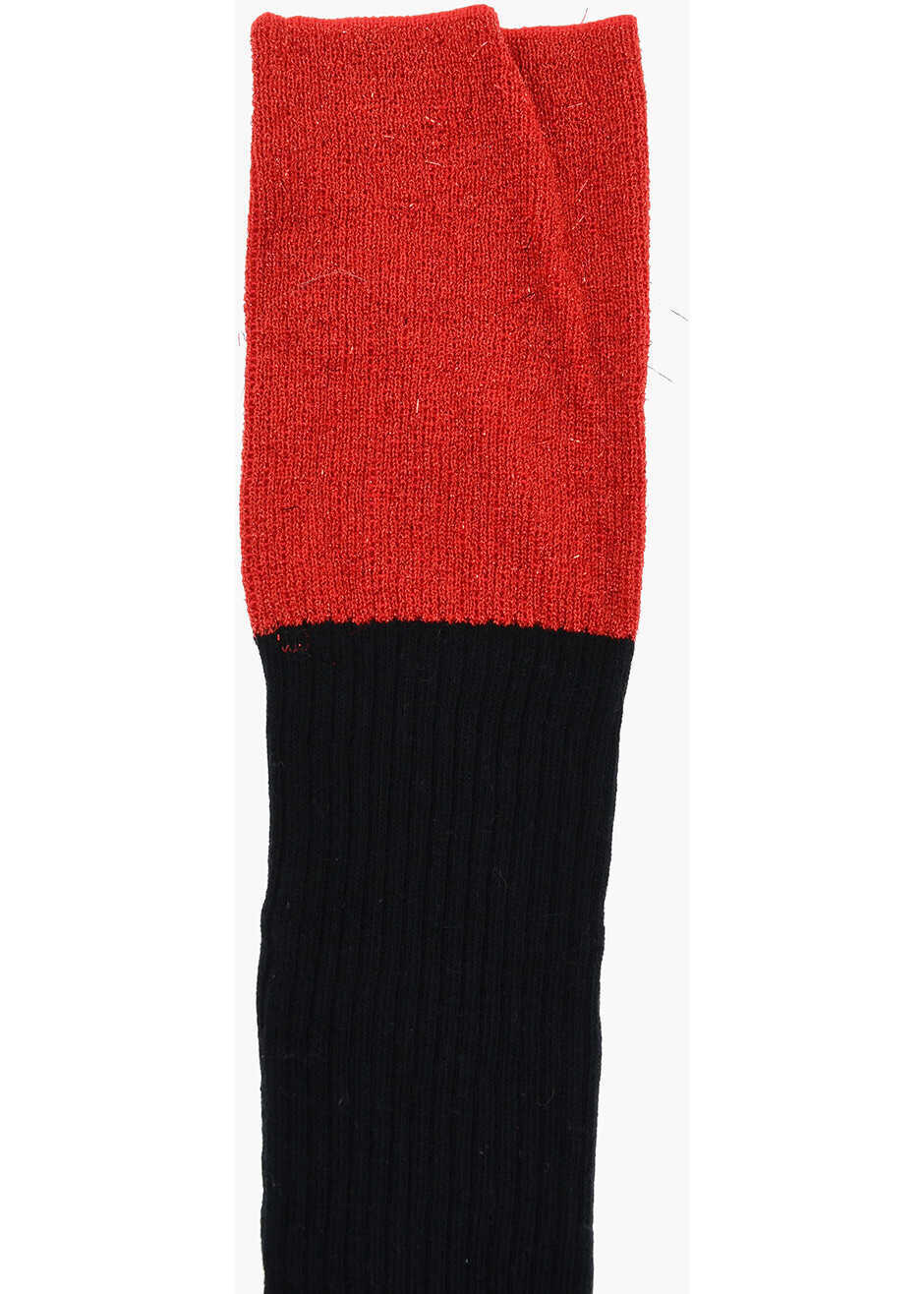 Sosete DSQUARED2 Two-Tone Long Socks With Lurex Detail Black Barbati (BM 18497656) 2