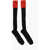 DSQUARED2 Two-Tone Long Socks With Lurex Detail Black