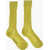 DSQUARED2 Solid Color Silk Long Socks Yellow