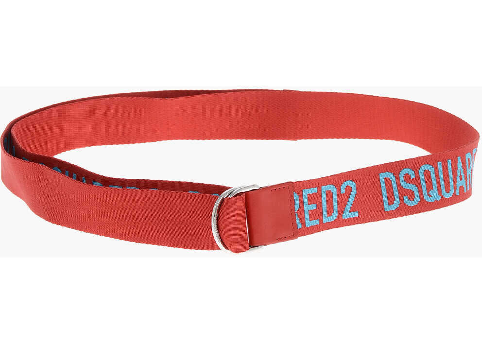Curele DSQUARED2 Logoed Fabric Tape Belt 40Mm Red Barbati (BM 18497686) 2