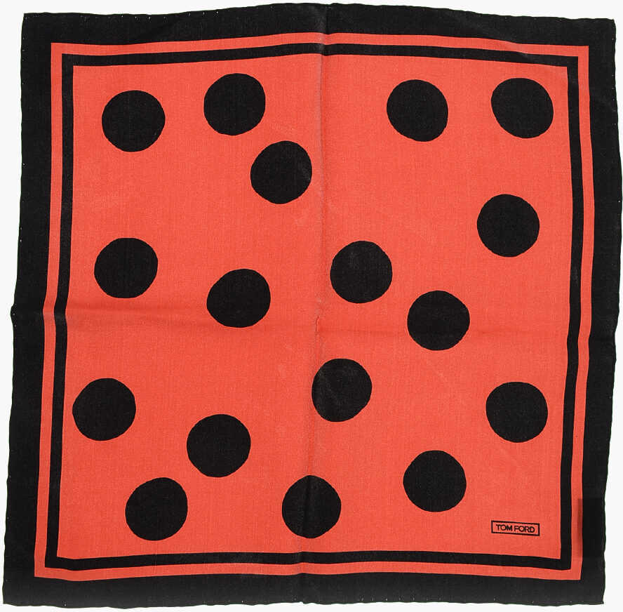 Esarfe Tom Ford Polka Dot Patterned Silk Pocket Square Red Barbati (BM 18497698) 1