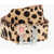 DSQUARED2 Animal Patterned Fabric Belt With Jeweled Buckle 40Mm Brown