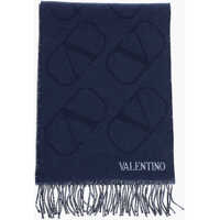 Esarfe Virgin Wool And Cashmere Scarf With All-Over Monogram And Fr Femei