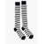 DSQUARED2 Striped Two-Tone Long Socks White