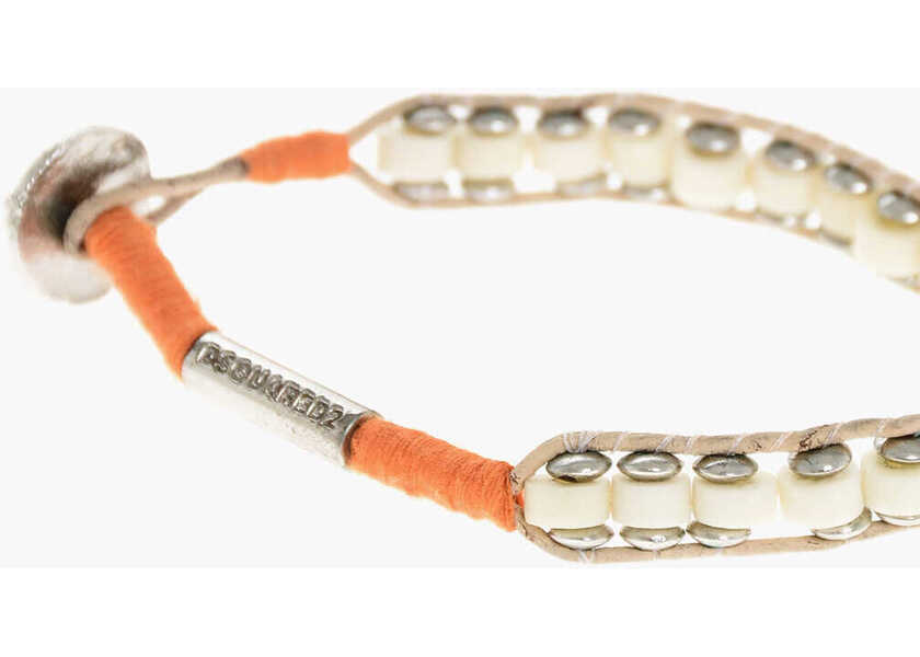Bratari DSQUARED2 Metal And Cotton Bracelet Orange Barbati (BM 18497722) 3