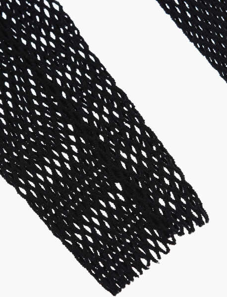 Manusi DSQUARED2 Solid Color Perforated Muffs Black Femei (BM 18497728) 2