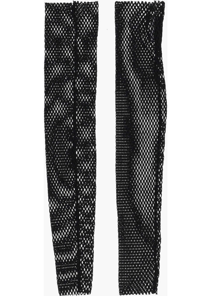 Manusi DSQUARED2 Solid Color Perforated Muffs Black Femei (BM 18497728) 1