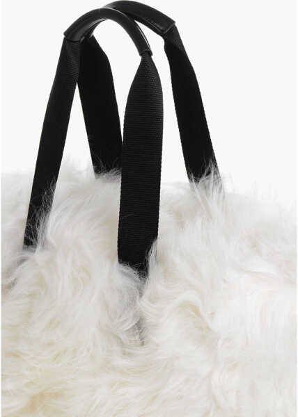 Genti de mana Moncler Grenoble Apres-Ski Real Fur Tote Bag With Leather Inserts White Femei (BM 18497734) 3