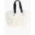 Moncler Grenoble Apres-Ski Real Fur Tote Bag With Leather Inserts White