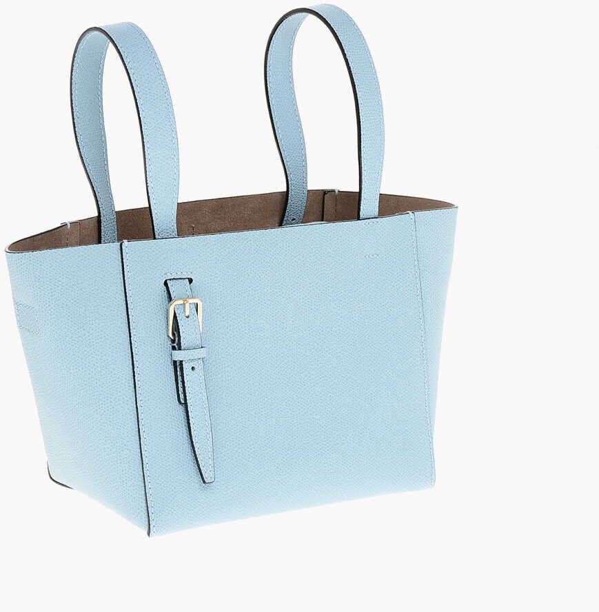 Genti de mana VALEXTRA Textured Leather Soft Micro Hand Bag Light Blue Femei (BM 18497746) 2