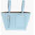 VALEXTRA Textured Leather Soft Micro Hand Bag Light Blue