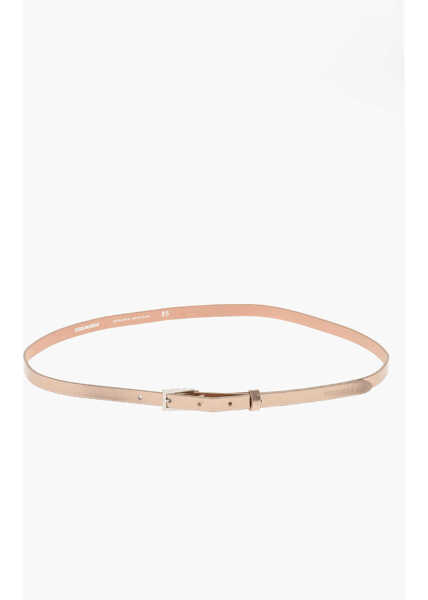 Curele DSQUARED2 Lam Leather Slim Belt 10Mm Pink Femei (BM 18497815) 3