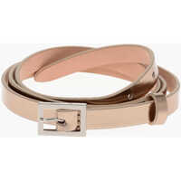 Curele Lamè Leather Slim Belt 10Mm Femei