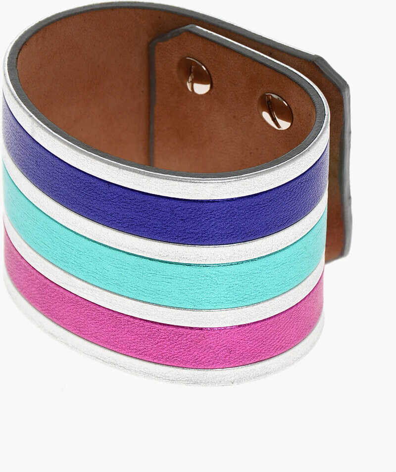 Bratari DSQUARED2 Metallic Leather Band Bracelet Multicolor Femei (BM 18497833) 3