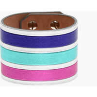 Bratari Metallic Leather Band Bracelet Femei