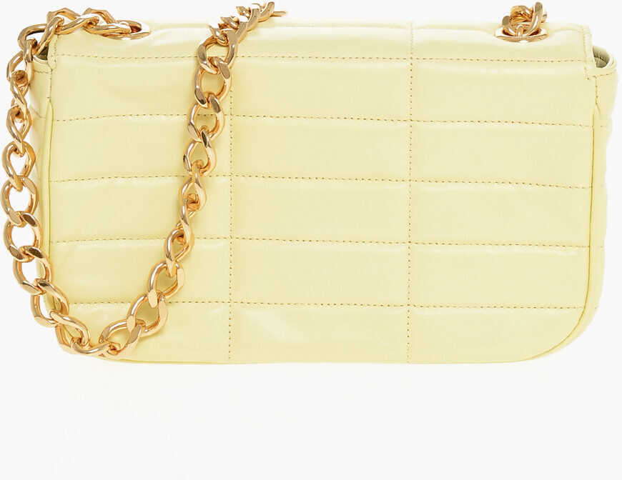 Genti de umar Cline Quilted Leather Shoulder Bag With Golden Chain Strap Yellow Femei (BM 18497869) 2