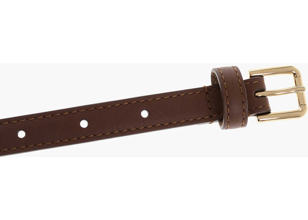 Curele Dolce & Gabbana Leather Slim Blet 15Mm Brown Femei (BM 18497872) 2