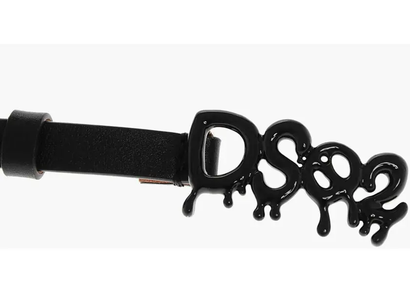Curele DSQUARED2 Leather Graffiti Belt 15Mm Black Femei (BM 18497875) 2