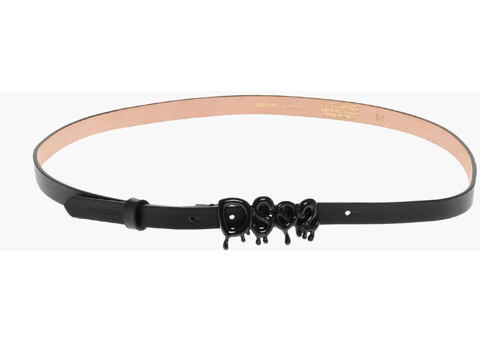 Curele DSQUARED2 Leather Graffiti Belt 15Mm Black Femei (BM 18497875) 3
